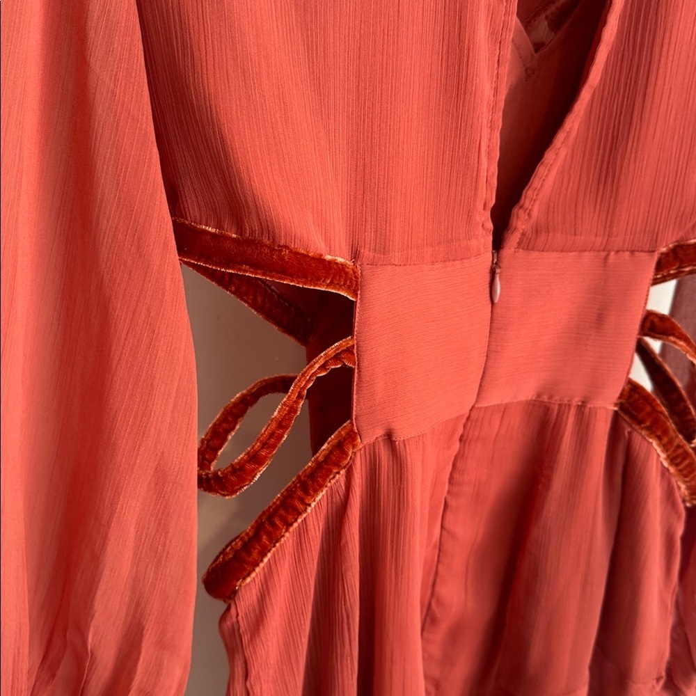 ASOS Rust Red Geometric Dress - Picture 3 of 4